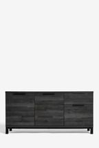 Black Bronx Oak Effect Large Sideboard