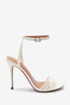 White Forever Comfort® Barely There Stiletto Sandals