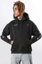 Religion Black Relaxed Fit Graphic Hoodie