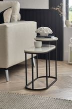 White Marble Sofa Side Table