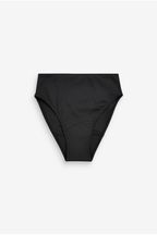 Black High Waist Light Flow Period High Waist Bikini Bottoms