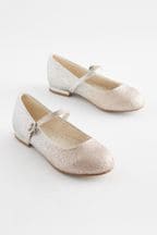 Ombre Gold/Silver Glitter Wide Fit (G) Mary Jane Occasion Shoes