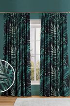 Graham & Brown Midnight Black Yasuni Made to Measure 100% Cotton Curtains