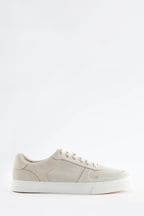 Off White Suede Low Trainers