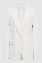 Reiss White Taite Tuxedo Blazer