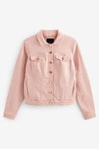 Blush Pink Fuller Bust Denim Jacket