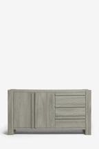 Grey Heath Oak Effect Large Sideboard