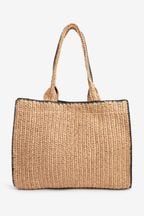 Natural Straw Shopper Bag
