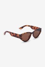 Tortoiseshell Brown Polarized Cateye Sunglasses