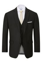 Skopes Black Tailored Fit Montague Suit: Jacket