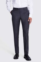 MOSS x Cerutti Charcoal Grey Tailored Fit Texture Suit Trousers