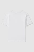 Reiss White Bless Junior Crew Neck T-Shirt