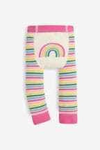 JoJo Maman Bébé Pink Rainbow Stripe Baby Leggings