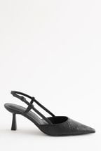 Black Forever Comfort® Point Toe Slingback Shoes