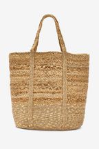 Natural Jute Metallic Shopper Bag