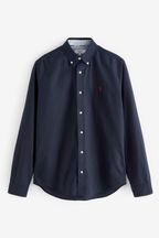 Navy Blue Regular Fit Long Sleeve Oxford Shirt