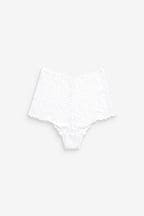 White High Rise Comfort Lace Knickers