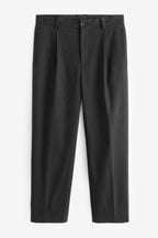 Black EDIT Oversized Lapelless Suit Trousers
