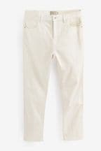 White Ecru Slim Fit Coloured Stretch Jeans
