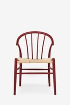 Jasper Conran London Set of 2 Red Bray Dining Chairs