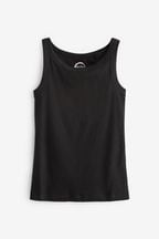 Black Ribbed Racer Vest