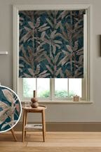 Graham & Brown Teal Blue Borneo Made to Measure Roller Blind