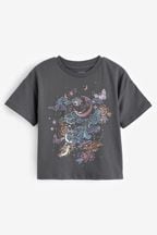 Charcoal Grey Sequin Celestial T-Shirt (3-16yrs)