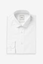 White Skinny Fit Easy Care Single Cuff Smart Shirt