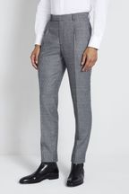 MOSS Slim Black & White Puppytooth Suit: Trousers