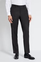 MOSS x Cerruti Black Tailored Fit Twill Suit: Trousers