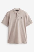 Neutral Regular Fit Pique Polo Shirt
