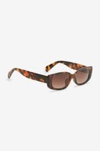 Tortoiseshell Brown Rectangle Sunglasses