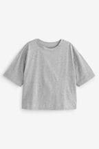 Grey Boxy Relaxed Fit T-Shirt