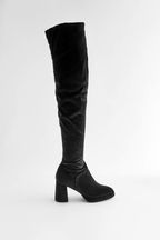 Black Forever Comfort® Sock Platform Over The Knee Boots