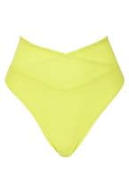 Figleaves Rene Green High Waist High Leg Wrap Briefs