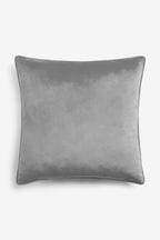 Charcoal Grey Matte Velvet Large Square Cushion