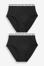 Black Full Brief Heavy Flow Period Knickers 2 Pack