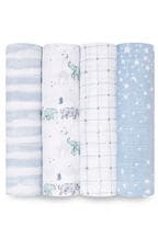 aden + anais rising star Large Cotton Muslin Blankets 4 Pack
