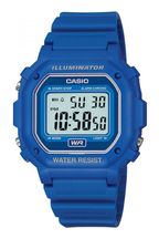 Casio 'Classic' Blue and LCD Plastic/Resin Quartz Chronograph Watch