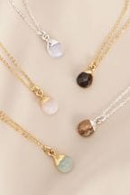 Gold Plated/Silver Plated Semi Precious Stone Necklace