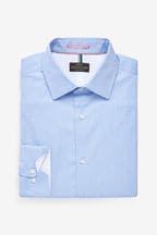 Blue Regular Fit Signature Super Non Iron Single Cuff Shirt