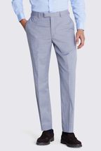 MOSS Grey Regular Fit Stretch Suit: Trousers