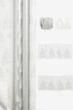 Set of 3 Silver Trees Christmas Wrapping Paper and Accessories