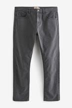 Grey Charcoal Slim Fit Coloured Stretch Jeans
