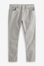Light Grey Slim Coloured Stretch Jeans