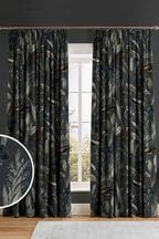 Graham & Brown Midnight Black Glasshouse Made to Measure Curtains