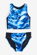 Blue/Black Sports Bikini (3-16yrs)