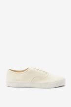 White Canvas Low Trainers