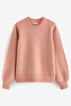 Blush Pink Premium 100% Wool Neppy Jumper