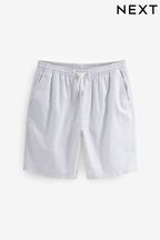 Nature - Shorts taille à cordon de serrage en coton lin